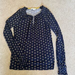 Boden Blue Long Sleeve Blouse
